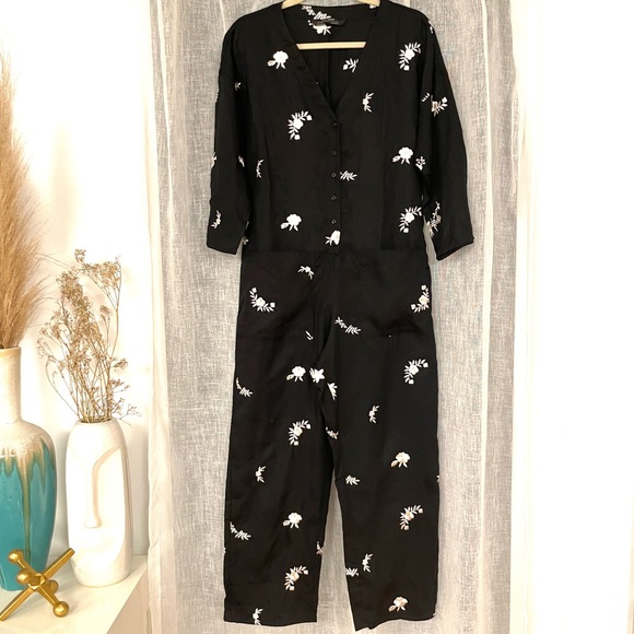 Zara Pants - Zara Floral Embroidered Jumpsuit